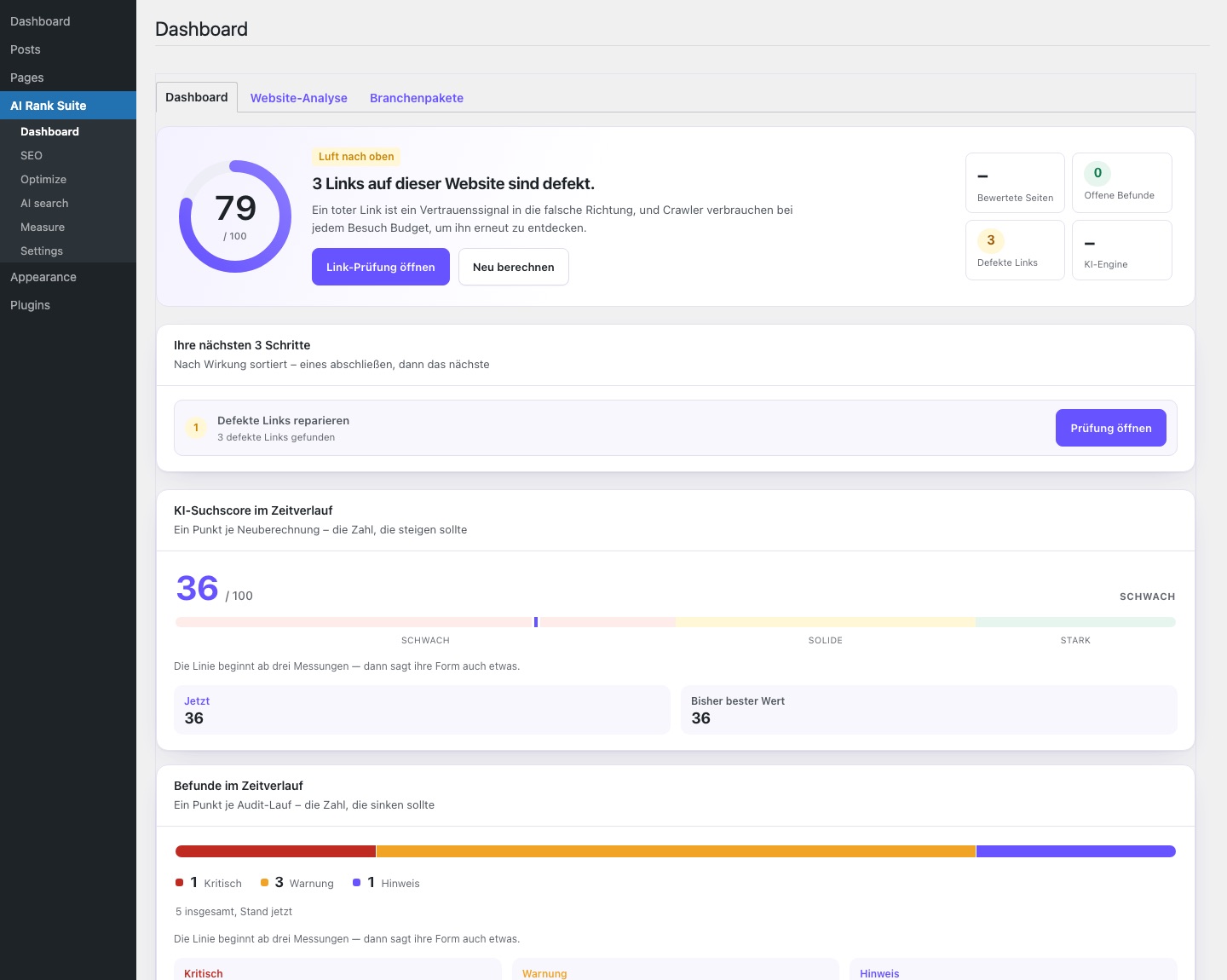 AI Rank Suite in fünf Minuten installieren und einrichten